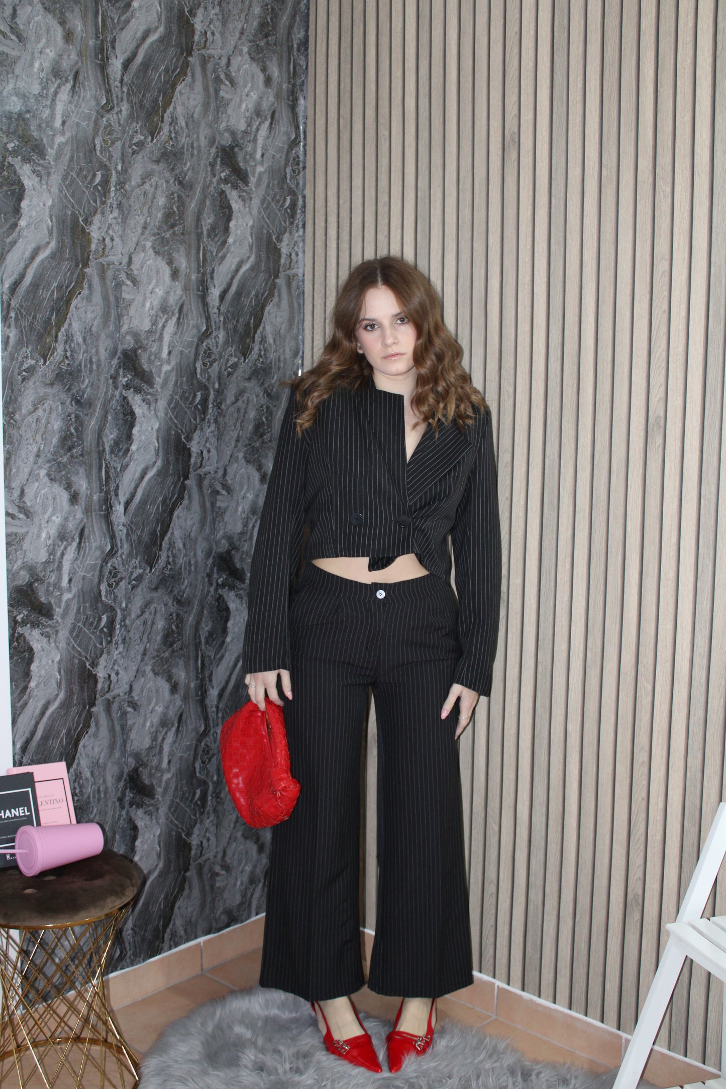 Cord set righe black