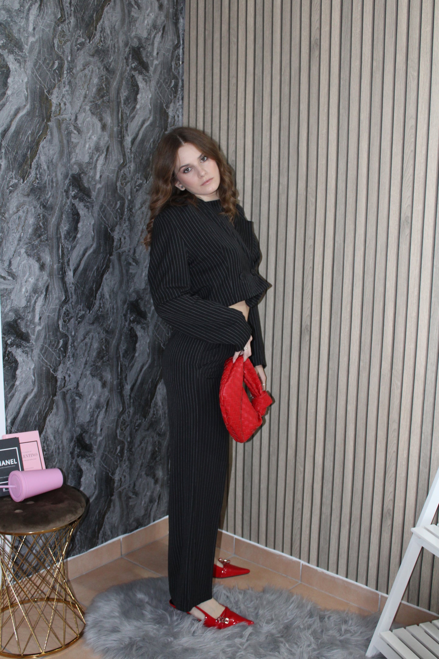 Cord set righe black